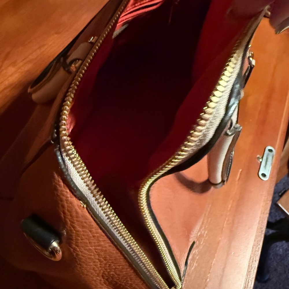 Furla Two-Tone Leather Satchel - Picture 7 of 14